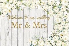 White Roses Mrs & Mrs Wedding background