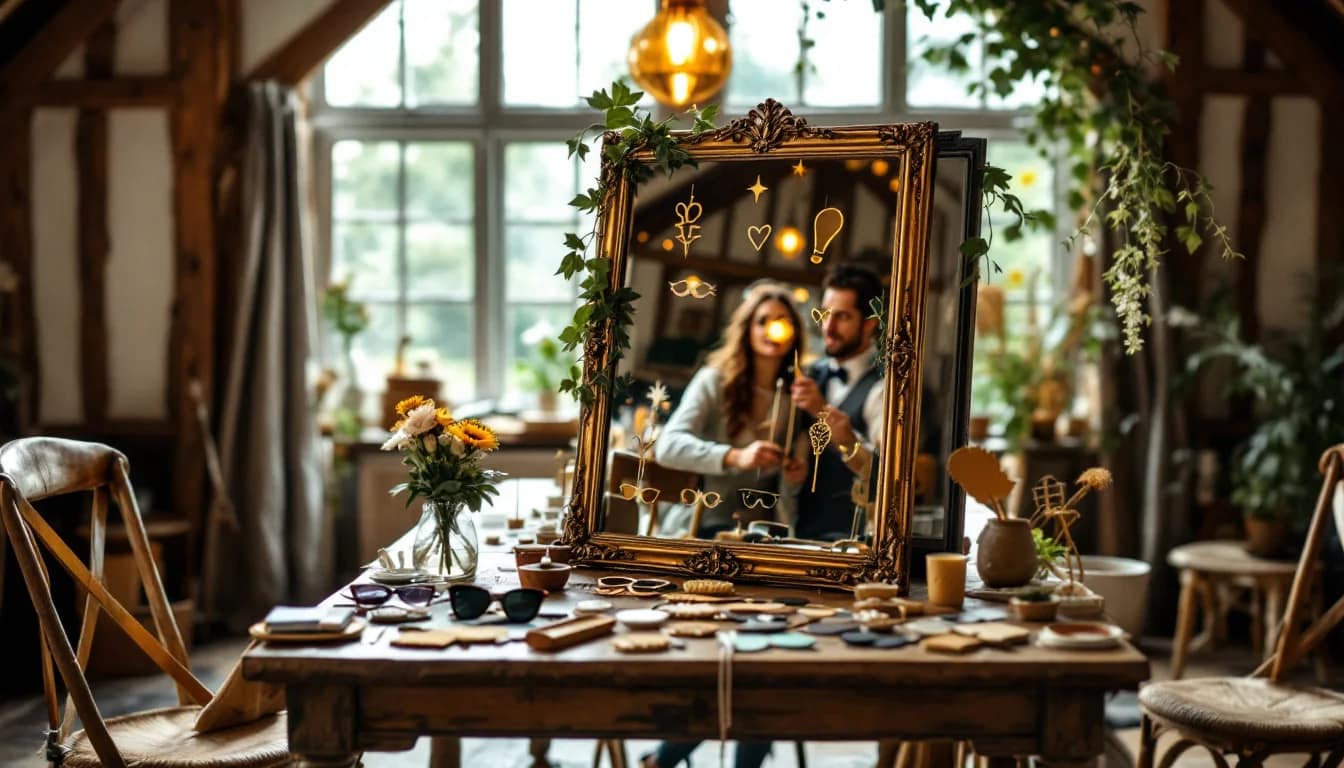 How To Hire A Magic Mirror — A professional attendant assembling a magic mirror photo booth at an elegant Sou How To Hire A Magic Mirror — A professional attendant assembling a magic mirror photo booth at an elegant Sou
