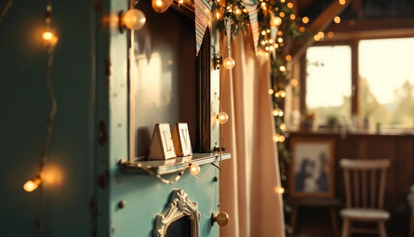 Best Selfie Pod Hire In South West England — A vintage photo booth in action at a Somerset birthday party, with retro décor, Best Selfie Pod Hire In South West England — A vintage photo booth in action at a Somerset birthday party, with retro décor,