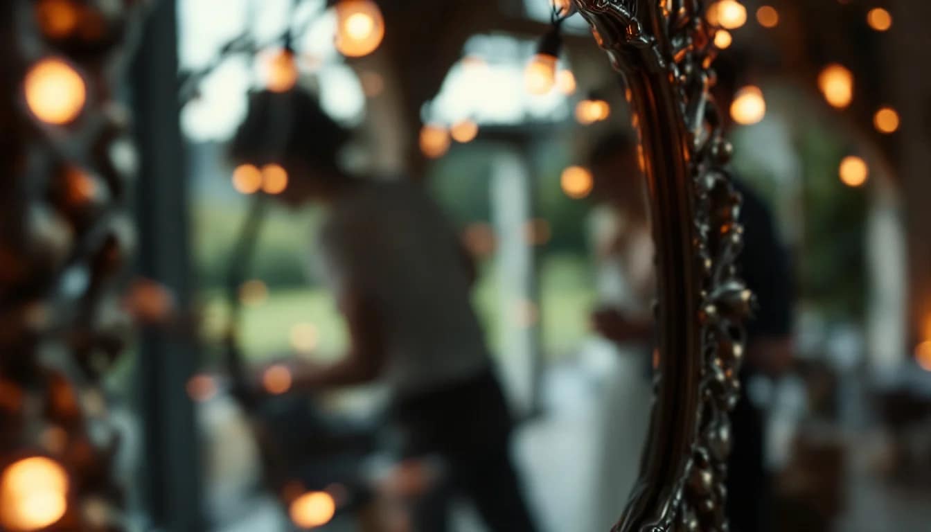 Selfie Pod Vs Magic Mirror Hire — A magic mirror photo booth set up at a large wedding venue in South West England Selfie Pod Vs Magic Mirror Hire — A magic mirror photo booth set up at a large wedding venue in South West England